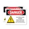 Signmission Electrocution Hazard Crane Danger Sign, Plastic, 10in W x 7in L, 2PK OS-2PACK-DS-P-710-L-1822 - alternate 1